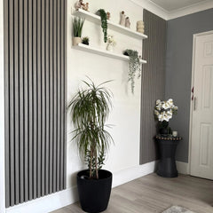 Grey Oak wood veneer acoustic wall panel
