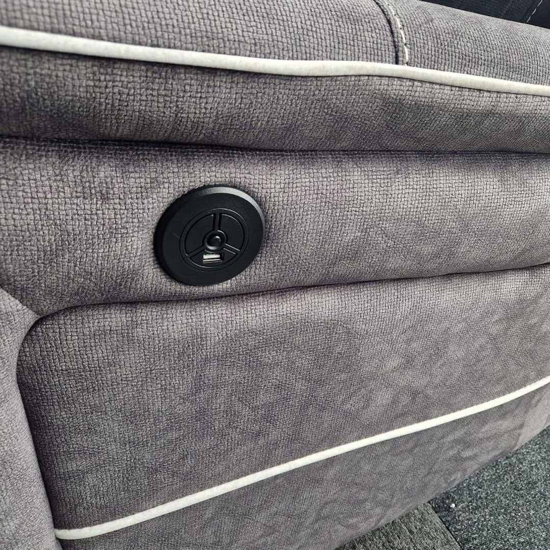 Hannah electric corner recliner sofa with USB ports