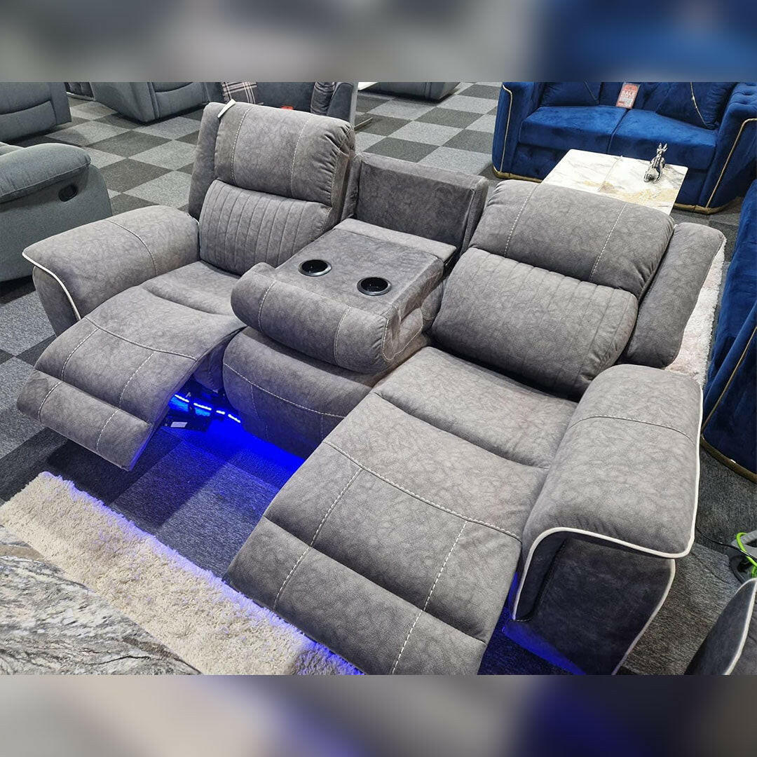 Hannah electric recliner sofa with ambient LED lights
