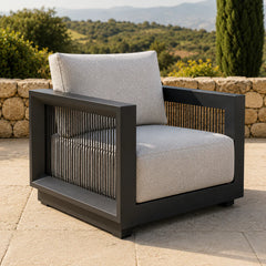 Aluminium Polyrattan Garden Sofa Set