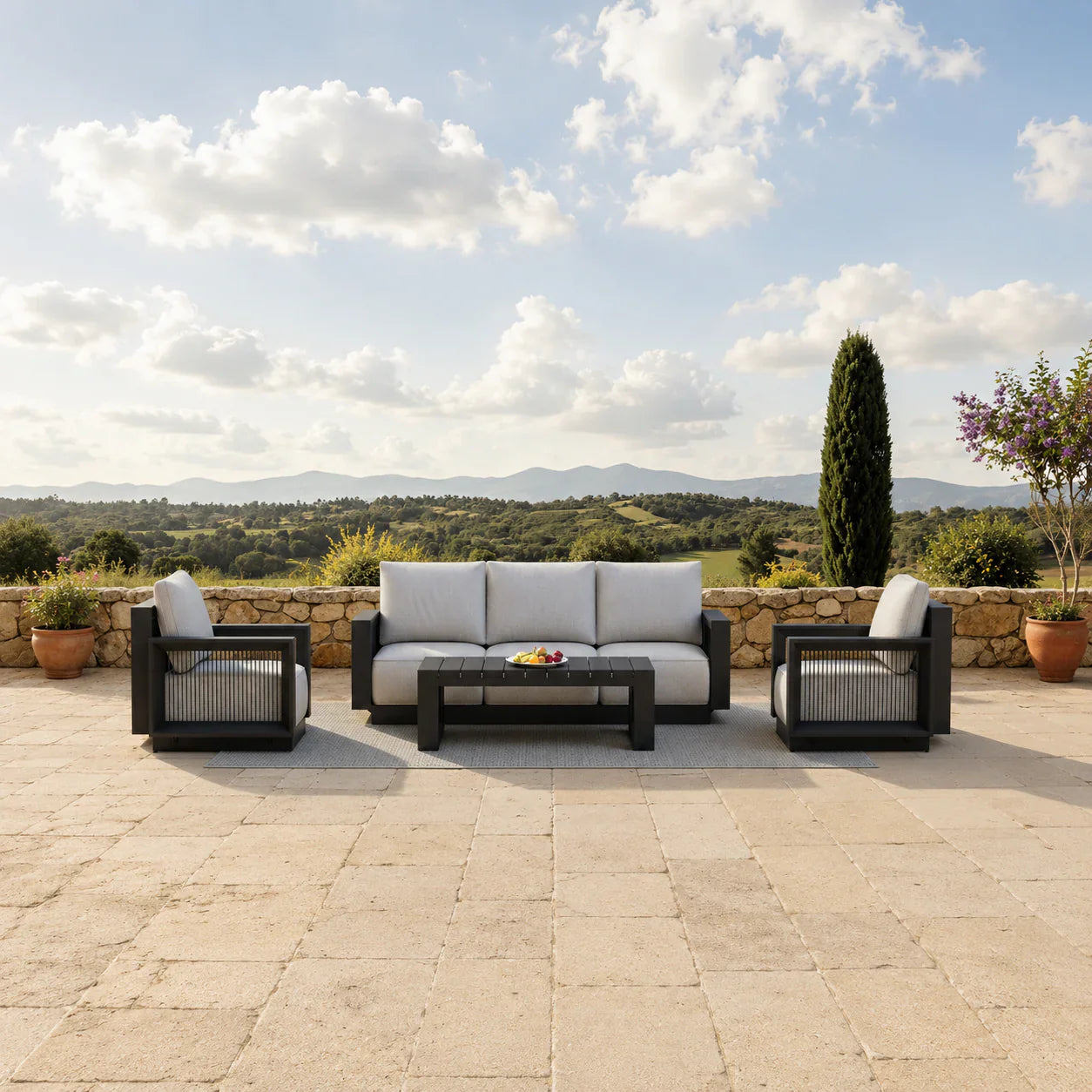 Ikos 5 Seater Onyx Outdoor Lounge Set