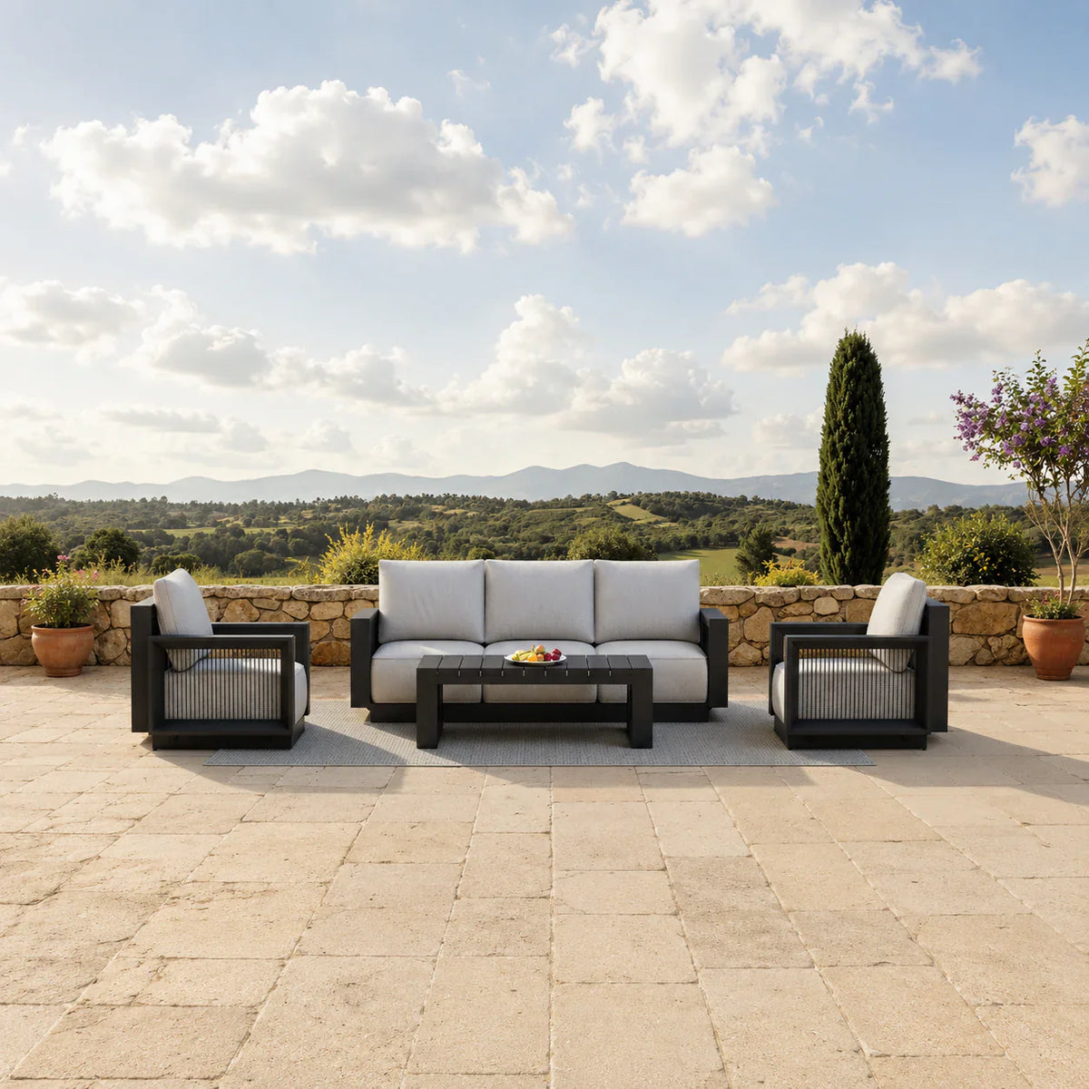 Ikos 5 Seater Onyx Outdoor Lounge Set