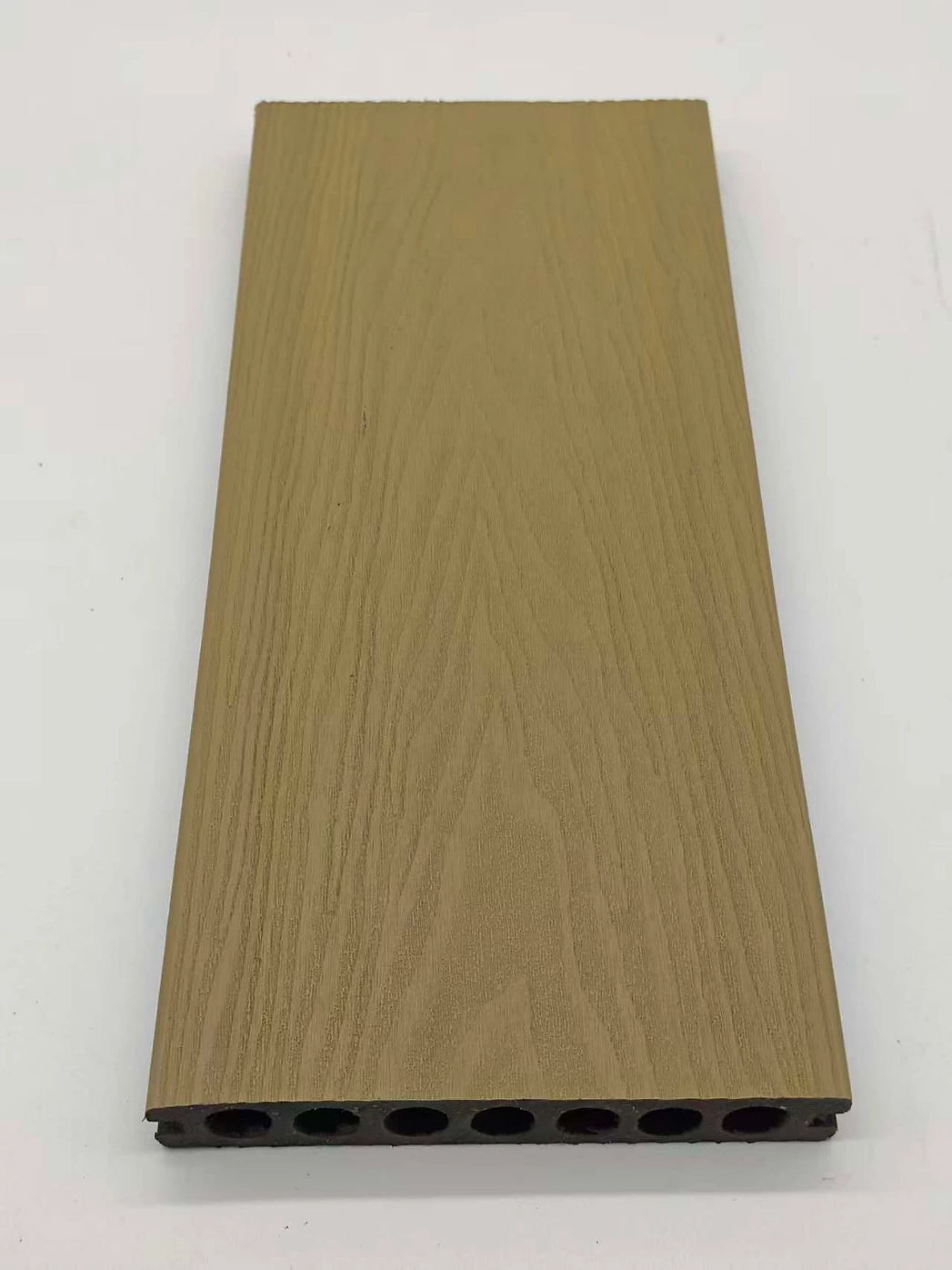 Khaki composite outdoor decking boards