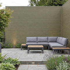 Khaki composite wall cladding panels for outdoor exterior walls