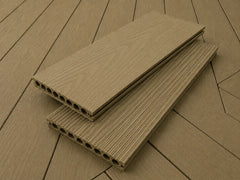 Khaki WPC garden decking for outdoor living