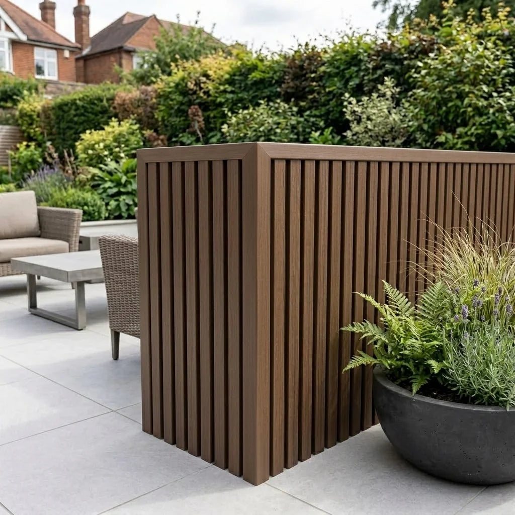 Light brown composite wall cladding panel available in 180cm length