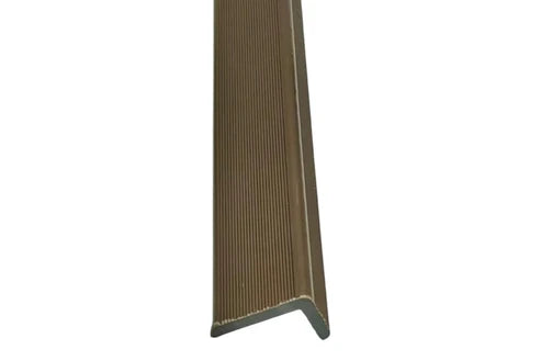 Light brown WPC wall panel end trim