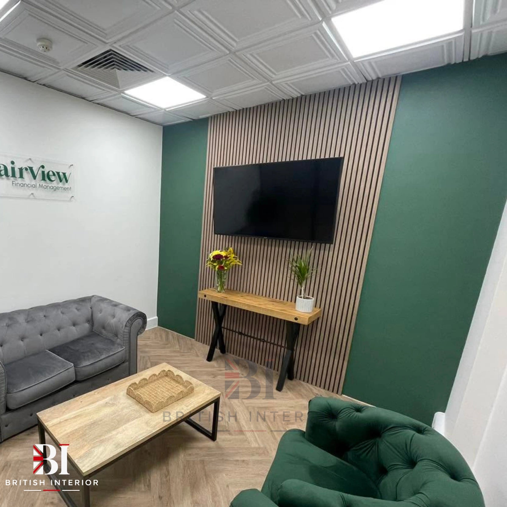 Light Oak acoustic wall panel in a 240cm height 