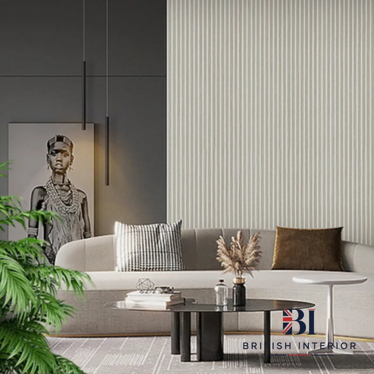 Light Oak acoustic wall panel in a living room