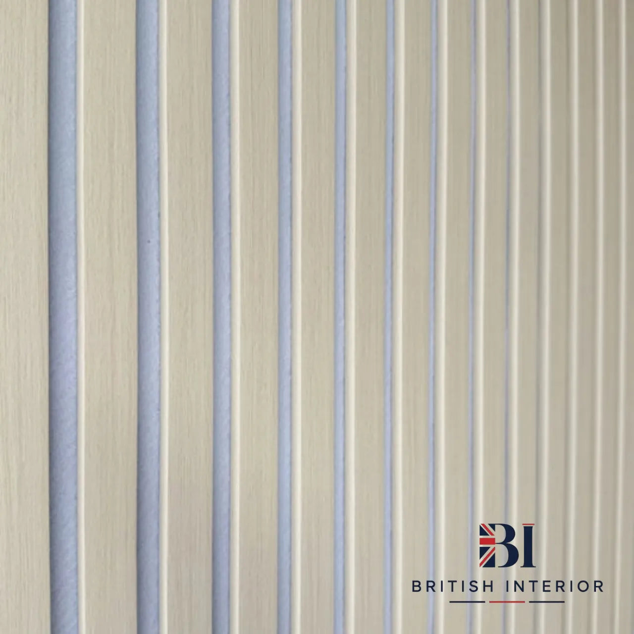 Light Oak slatted wall panelling