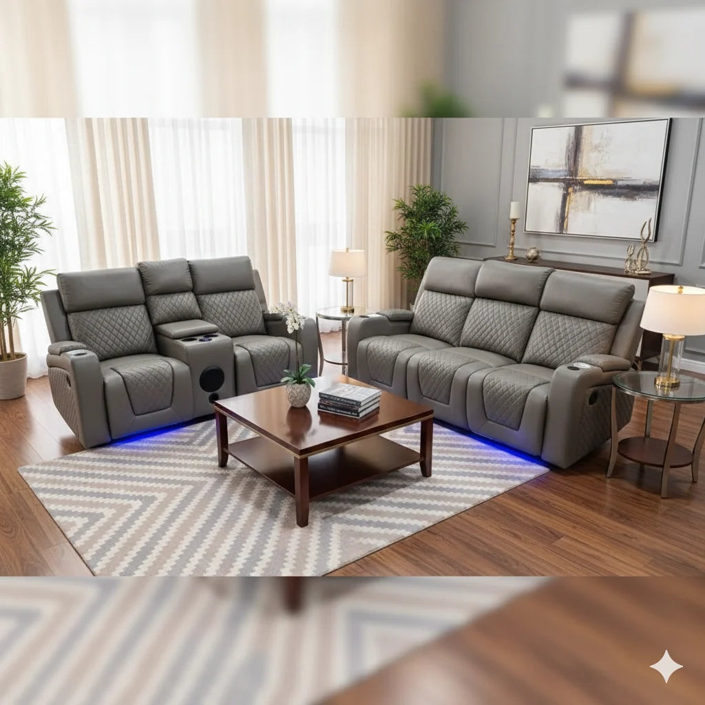  grey 3+2 electric recliner sofa for uk