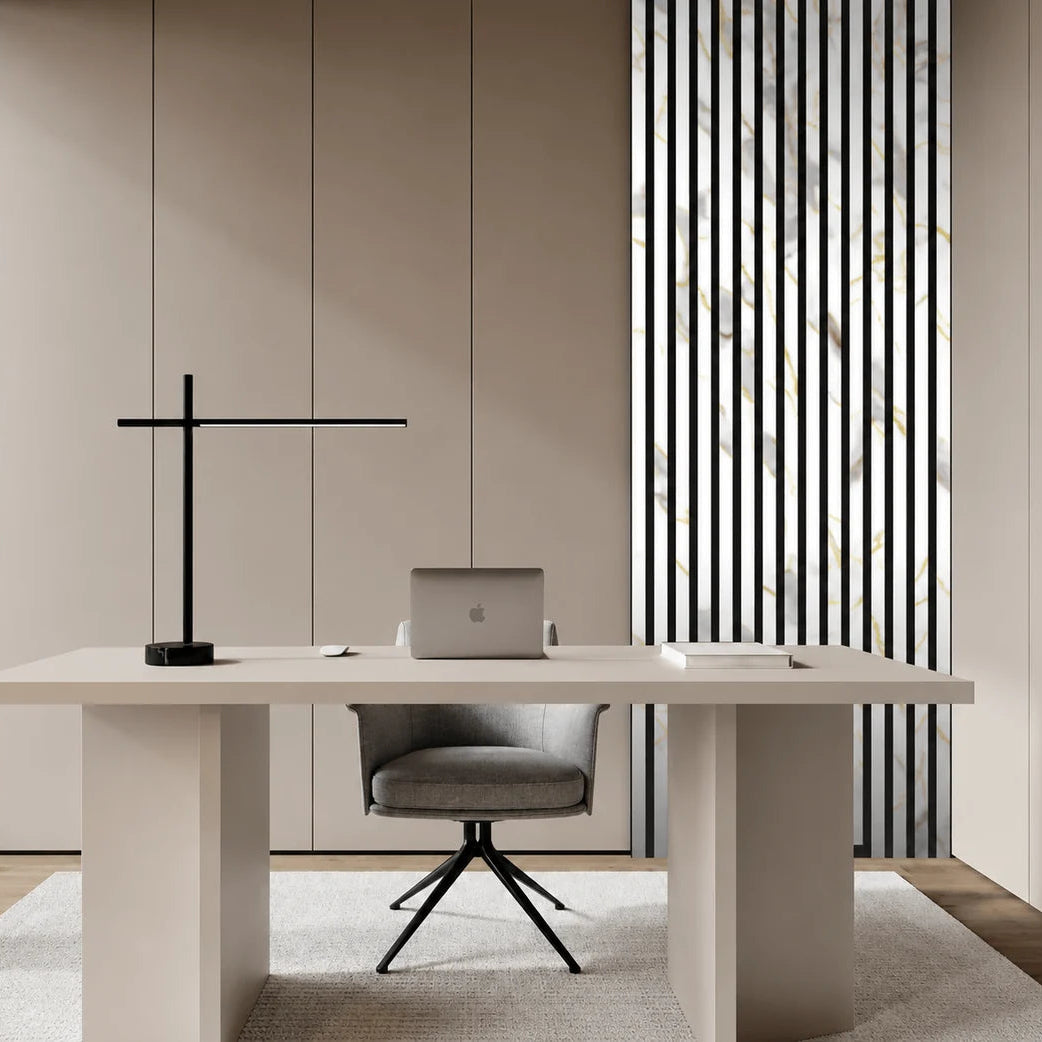 Marble effect acoustic wall panels for living room