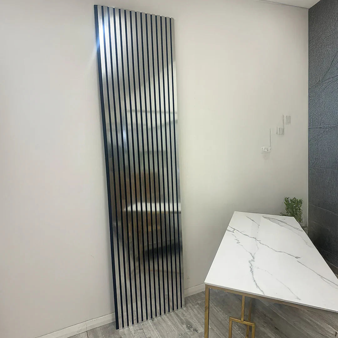 Metallic Chrome acoustic wall panelling