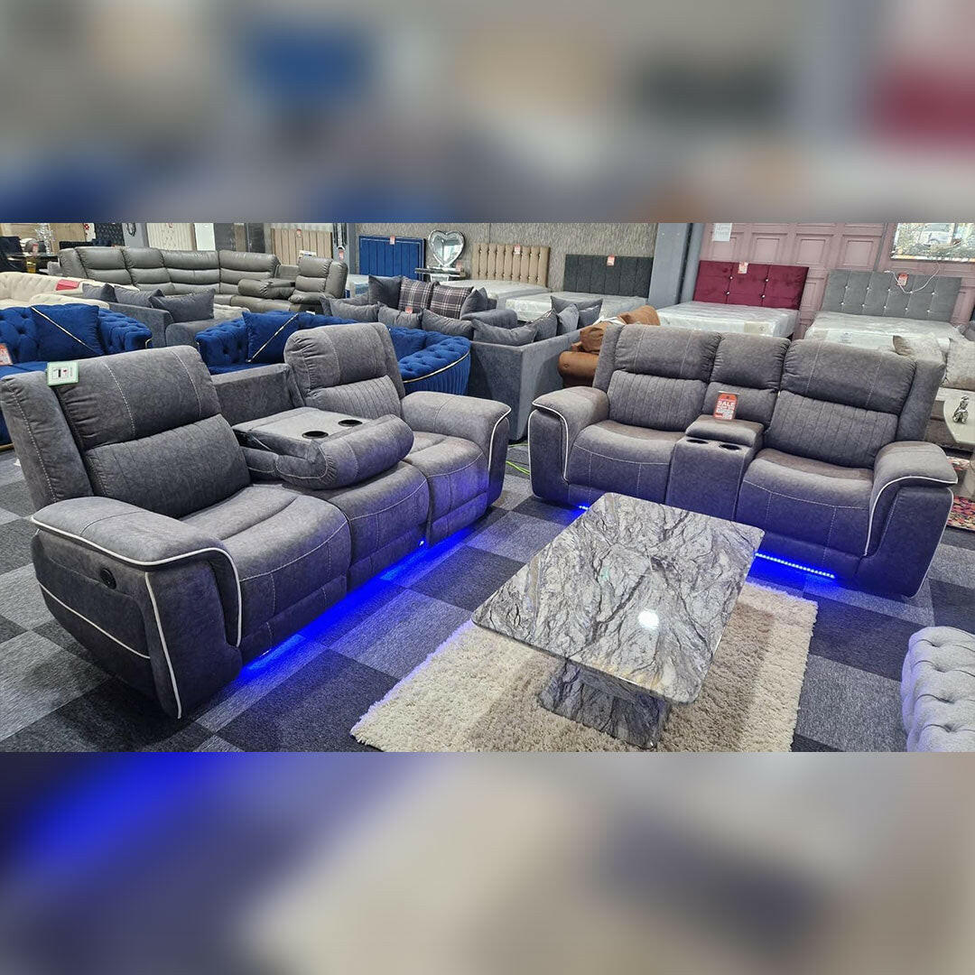Modern 3+2 electric recliner sofa UK