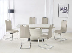 Milan cappuccino dining table extending from 140cm to 180cm for flexible seating