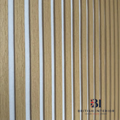 Oak 3-sided slatted wall panel