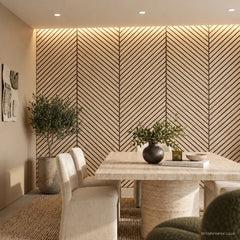 Oak acoustic wall panel 60 × 240cm