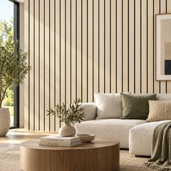 Oak acoustic panel for living room