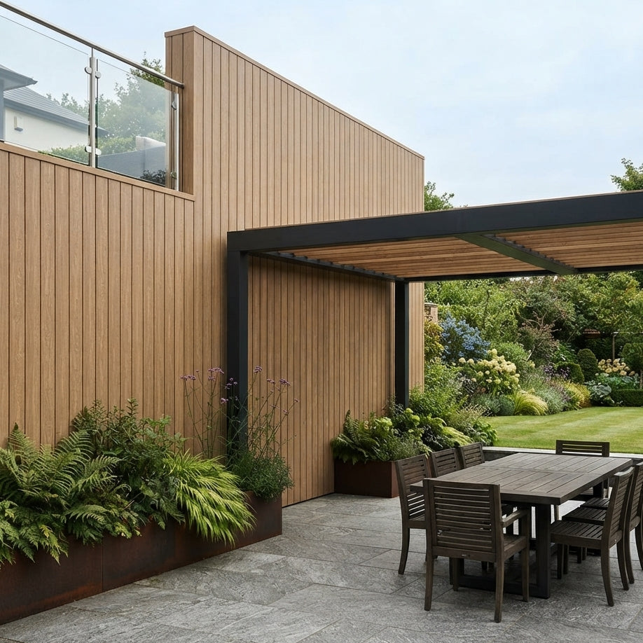 Oak  outdoor composite wall panels 