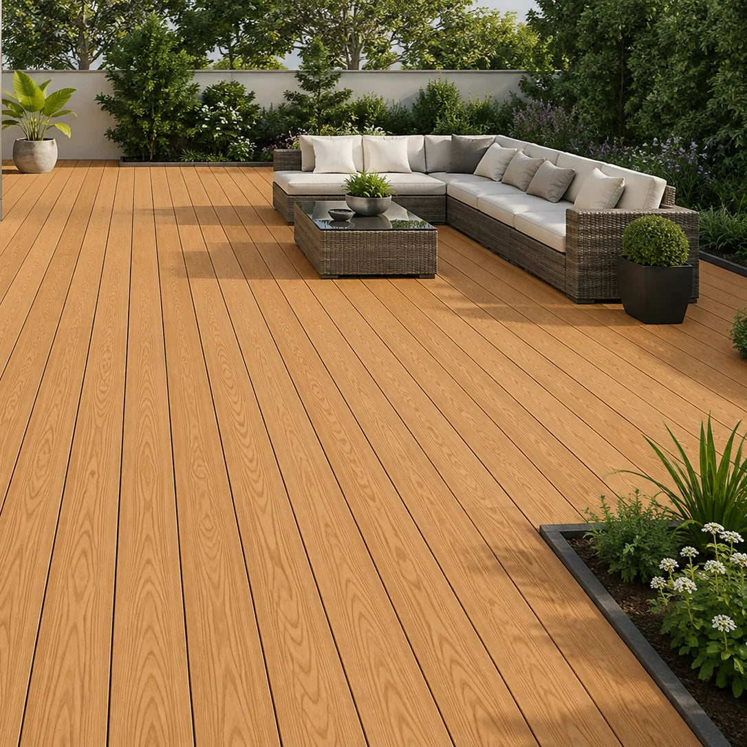 Oak WPC garden decking for outdoor living