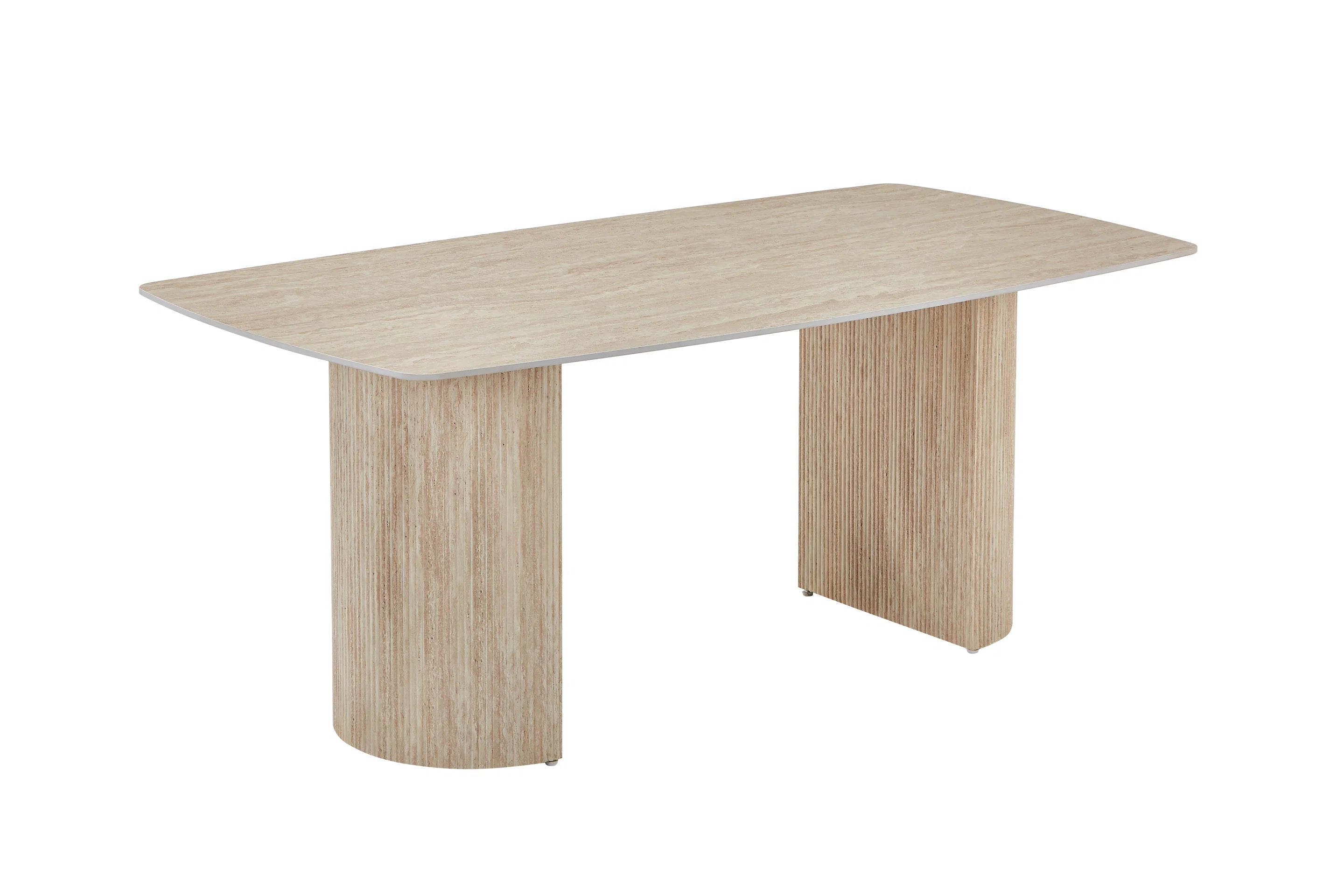 Ola 160cm rectangular ceramic dining table and chairs