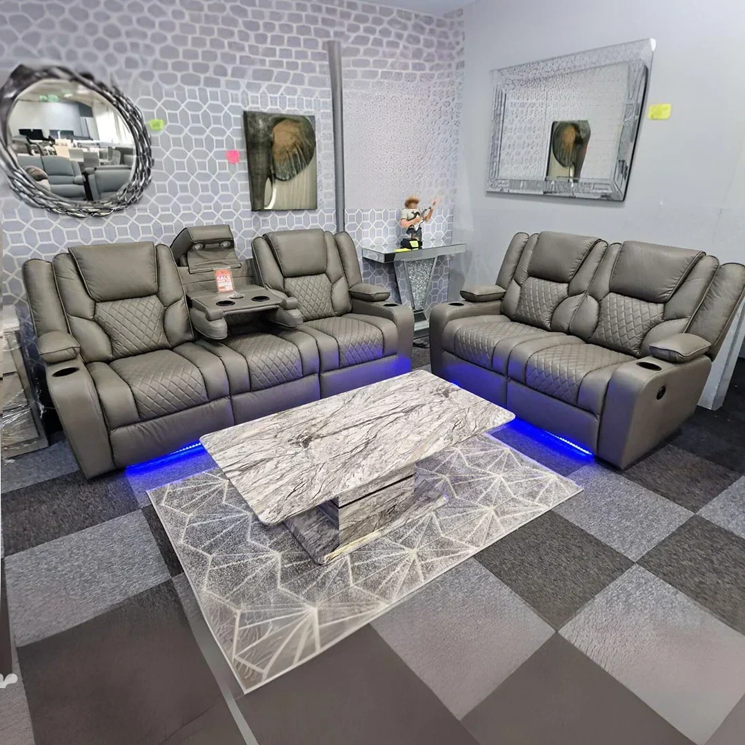 Orla 3+2 Seater Air Leather Electric Recliner Sofa Set