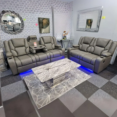 Orla 3+2 Seater Air Leather Electric Recliner Sofa Set