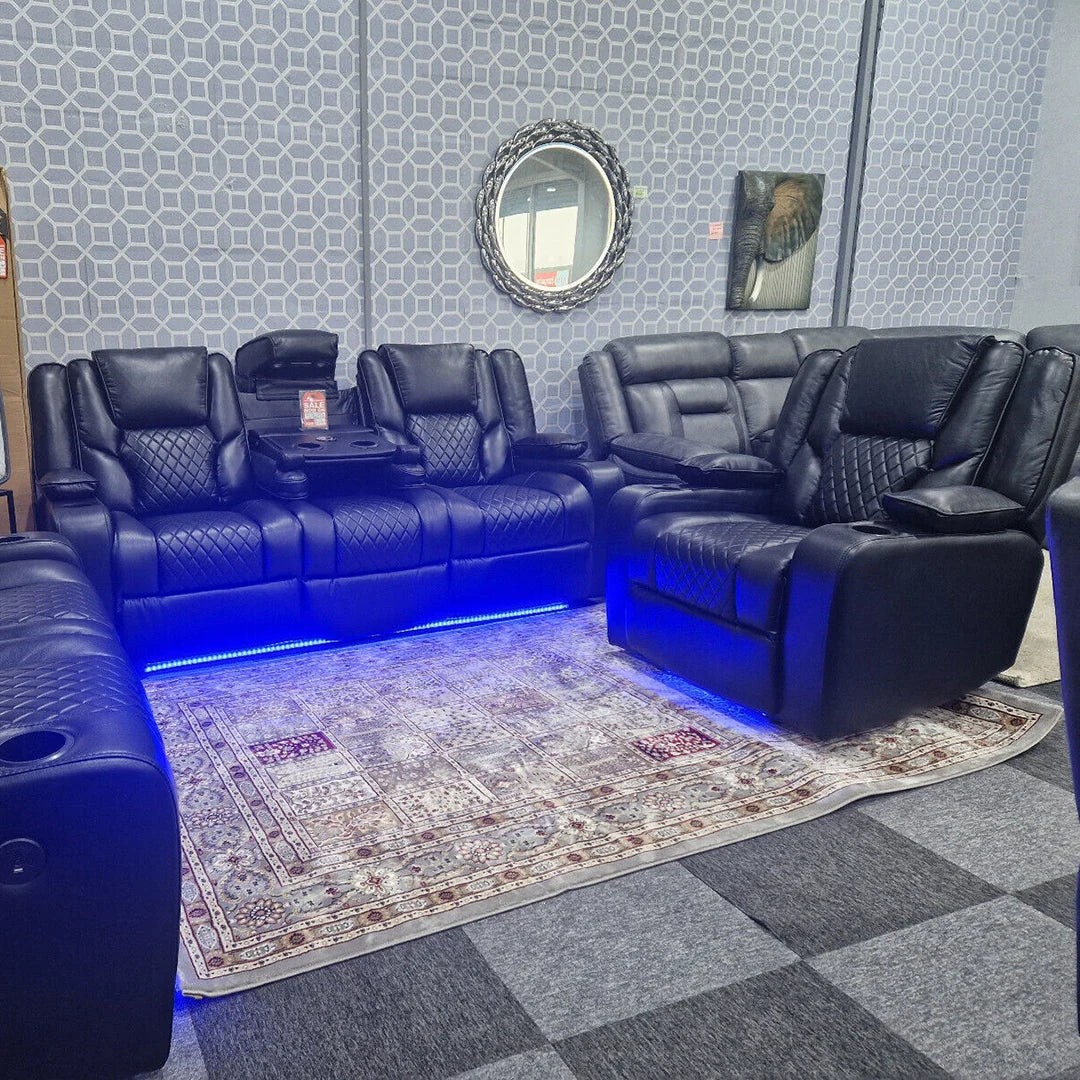 Orla electric recliner sofa with LED lights