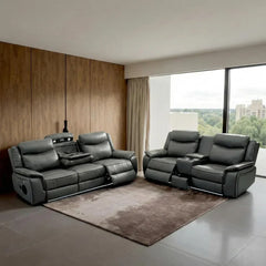 Posh 3+2 Seater Leather Electric Recliner Sofa Set