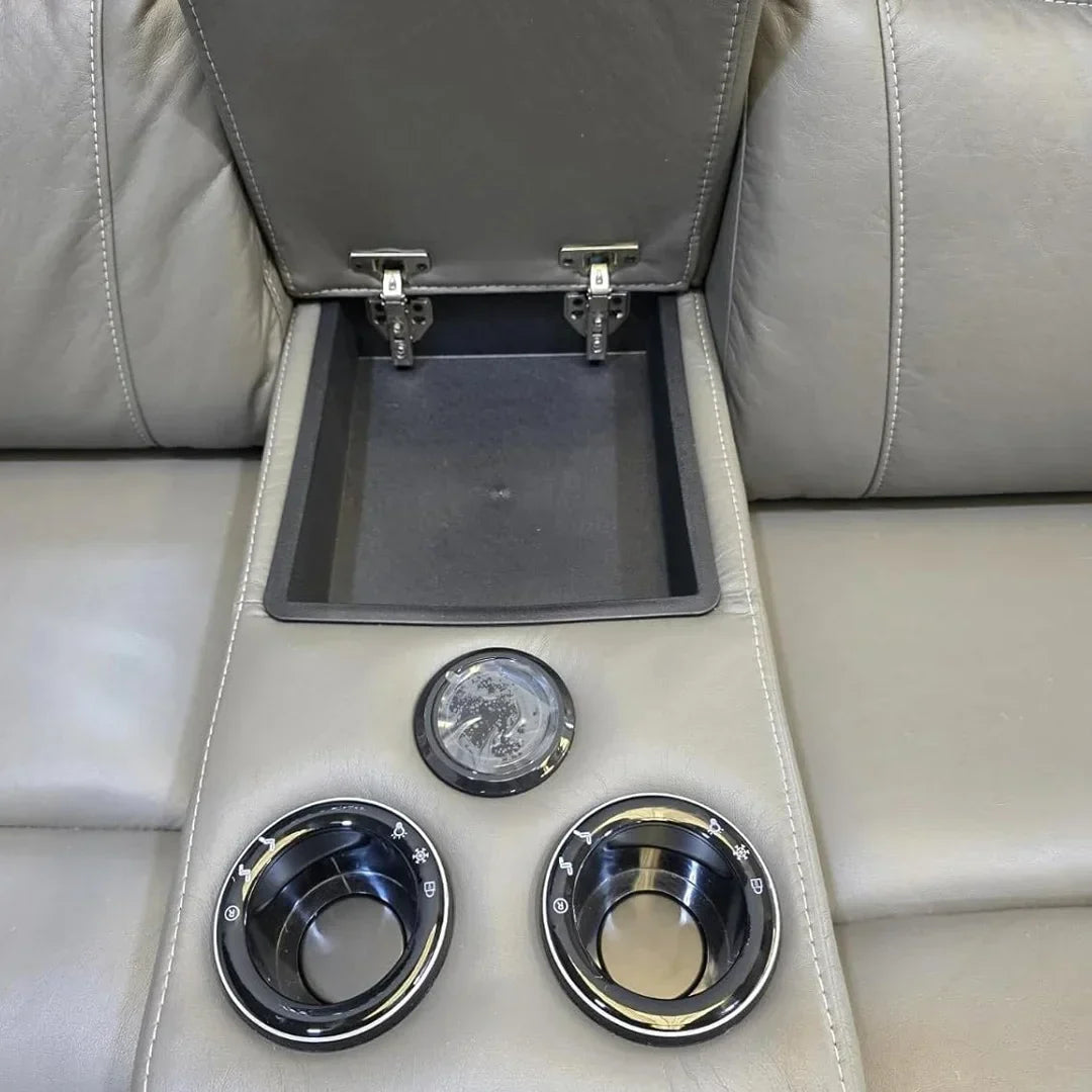 Posh electric recliner sofa with storage