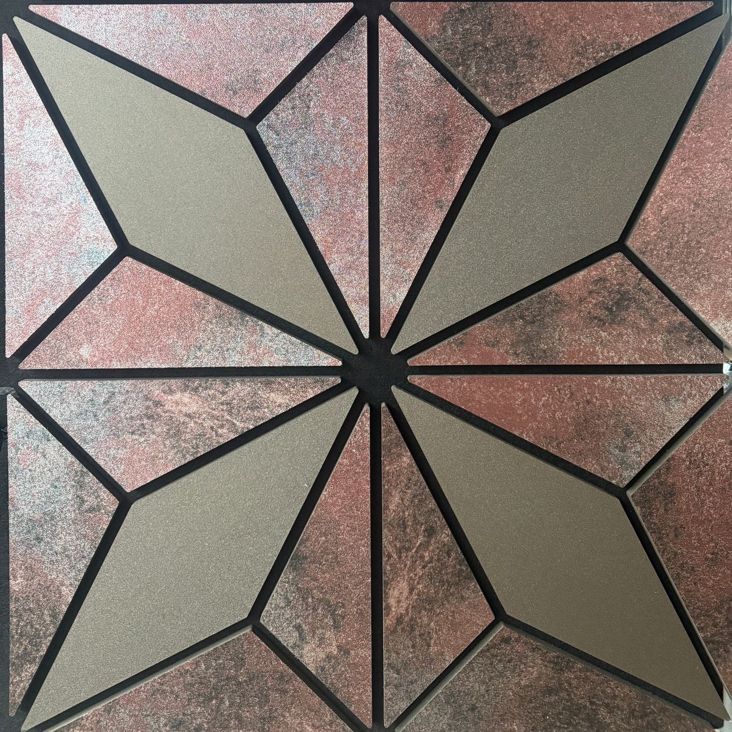 Premium brown geometric acoustic wall panelling