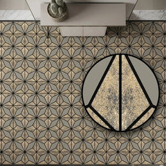 Premium gold acoustic wall panel with geometric design