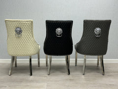 High-end marble dining table with Majestic Grey chairs, perfect for modern Newcastle dining room furniture collections.