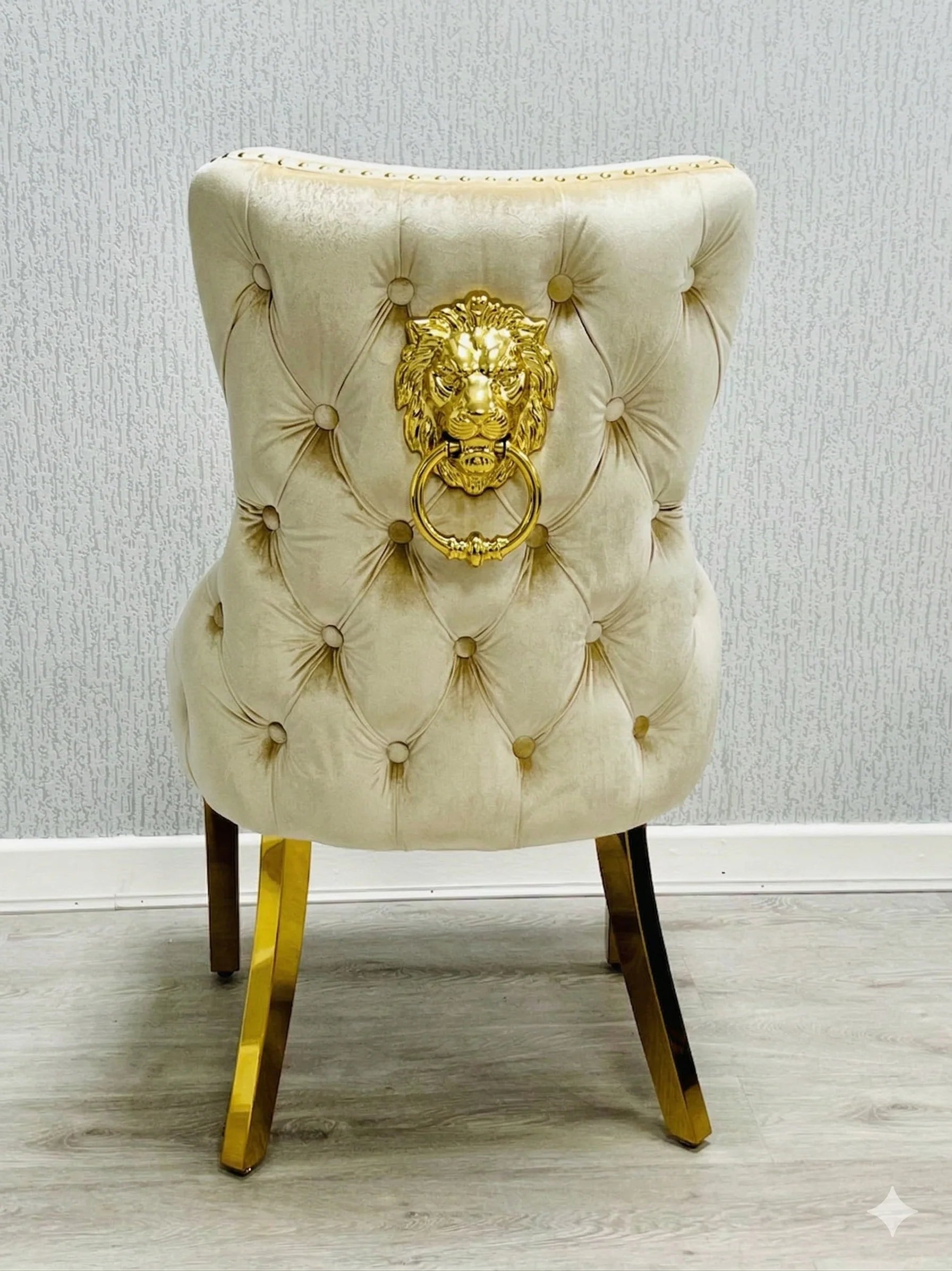 Ravello 180cm designer dining set featuring refined gold detailing and comfortable upholstered seating for Nottingham interiors