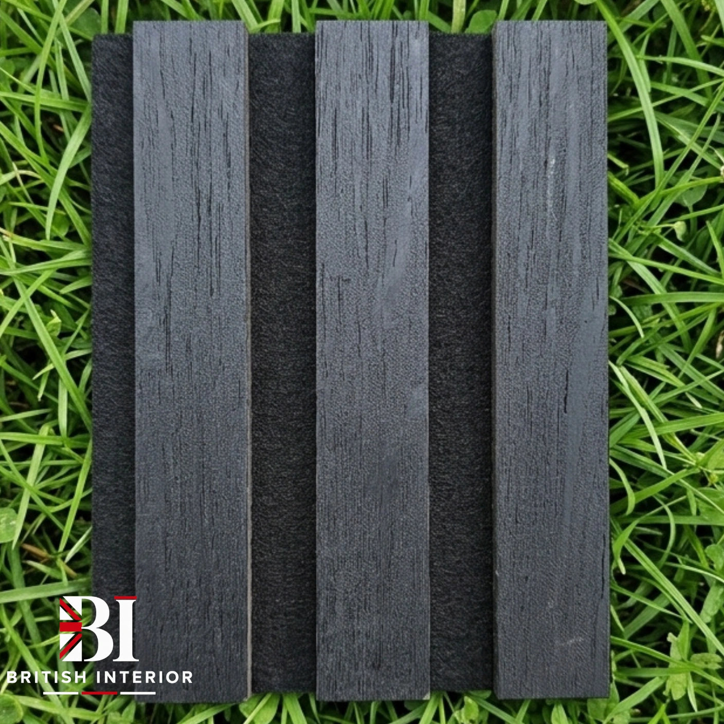 Black real wood acoustic wall panel sample