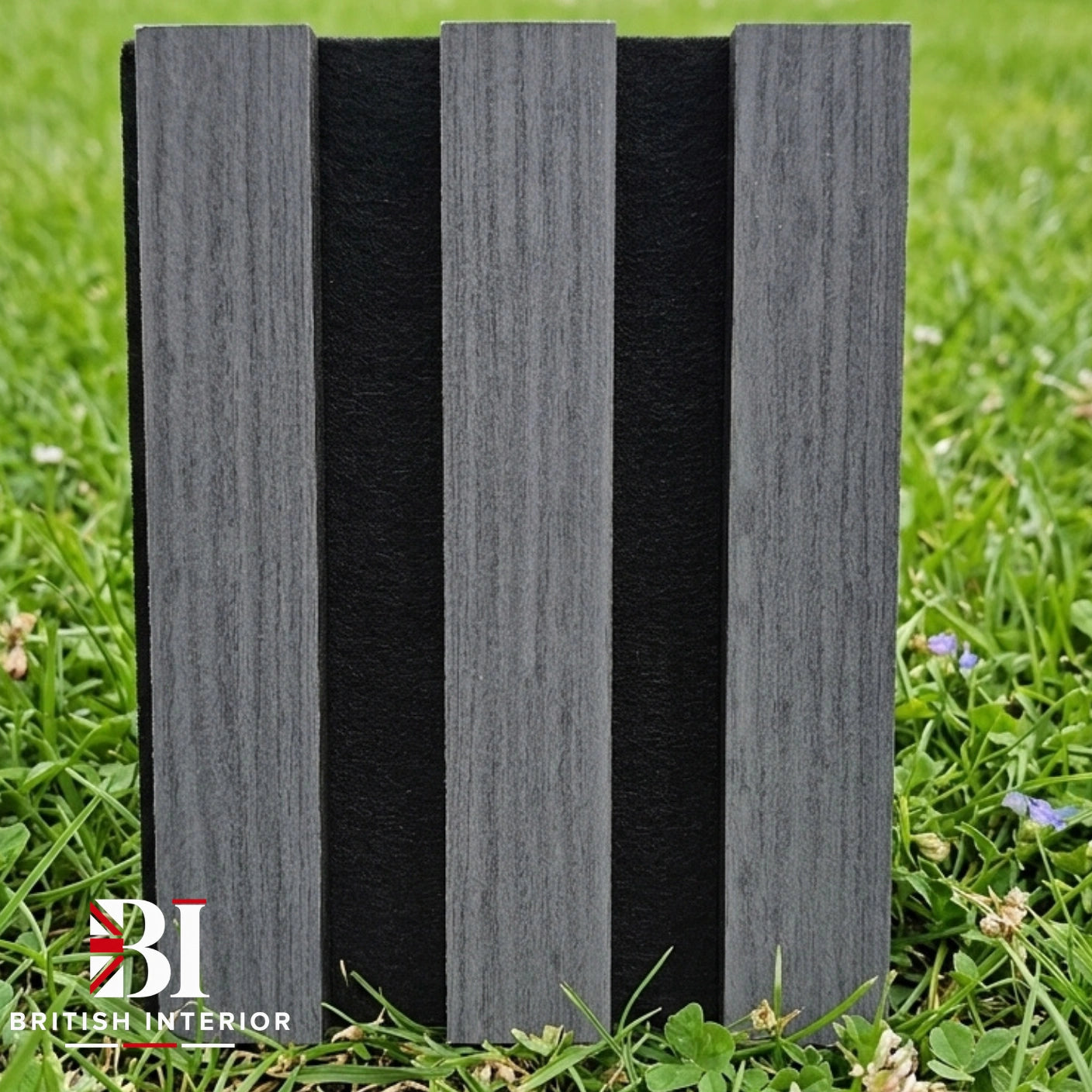 Dark Grey real wood acoustic wall panel sample