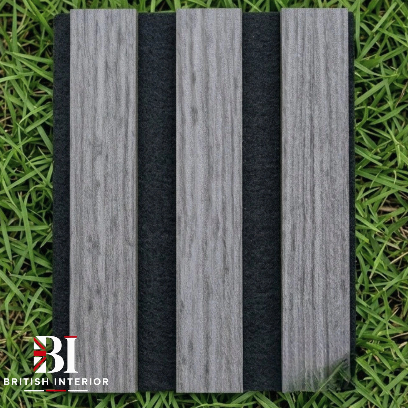 Light Grey real wood acoustic wall panel sample