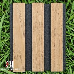 Light Oak real wood acoustic wall panel sample