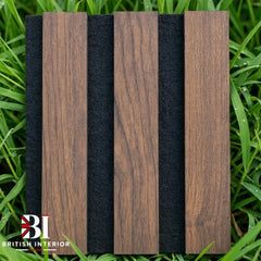 Walnut real wood acoustic wall panel sample