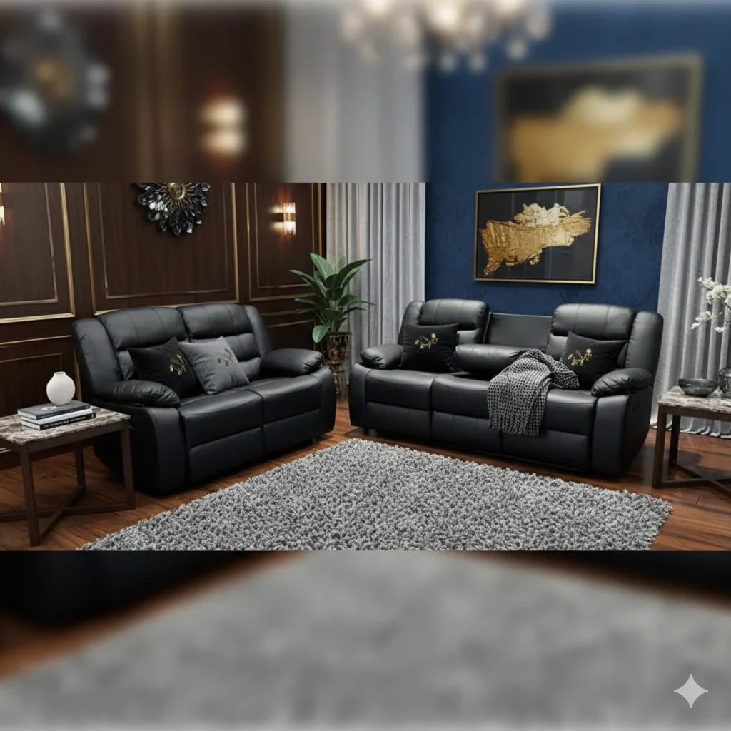 Ross bonded leather 3+2 recliner sofa
