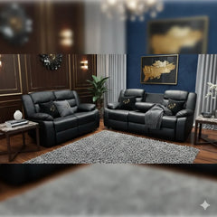 Ross bonded leather 3+2 recliner sofa