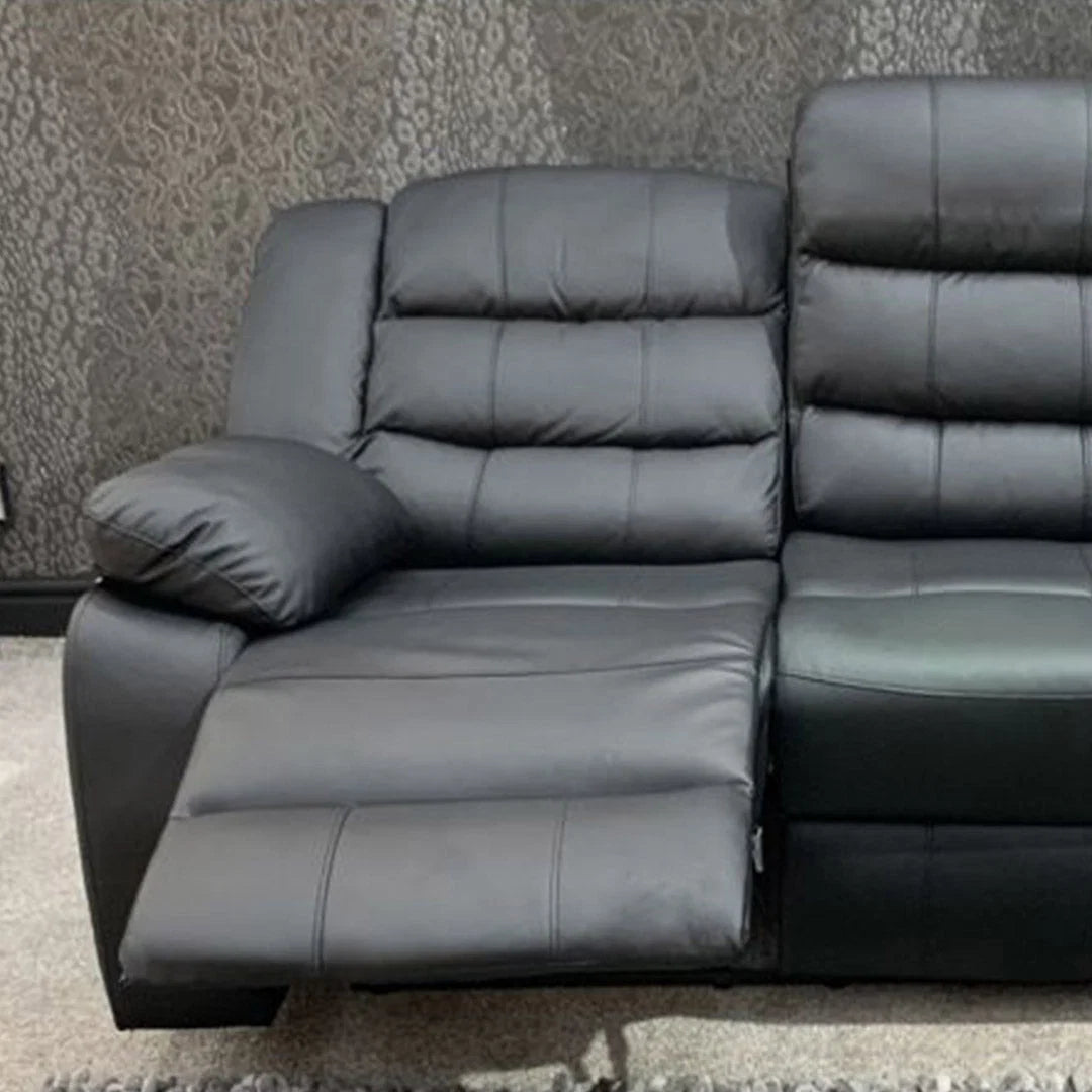 Ross pocket sprung leather recliner sofa