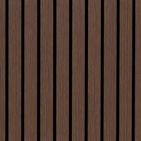 Smoked Oak wide slat wall panelling