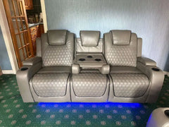 Sofia 3 seater electric leather recliner sofa