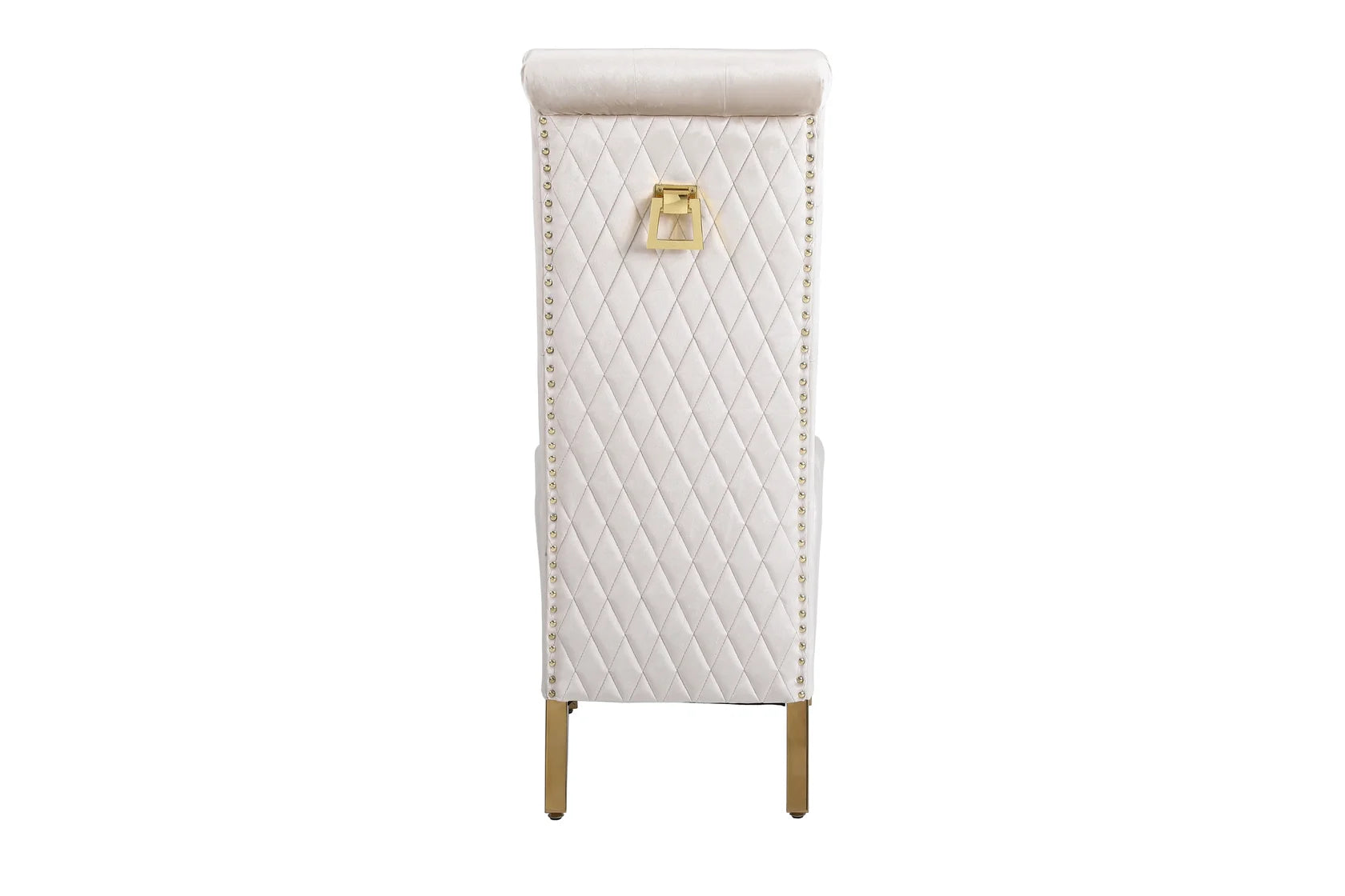 Sofia black dining chair with polished gold frame and legs for an elegant modern dining interior