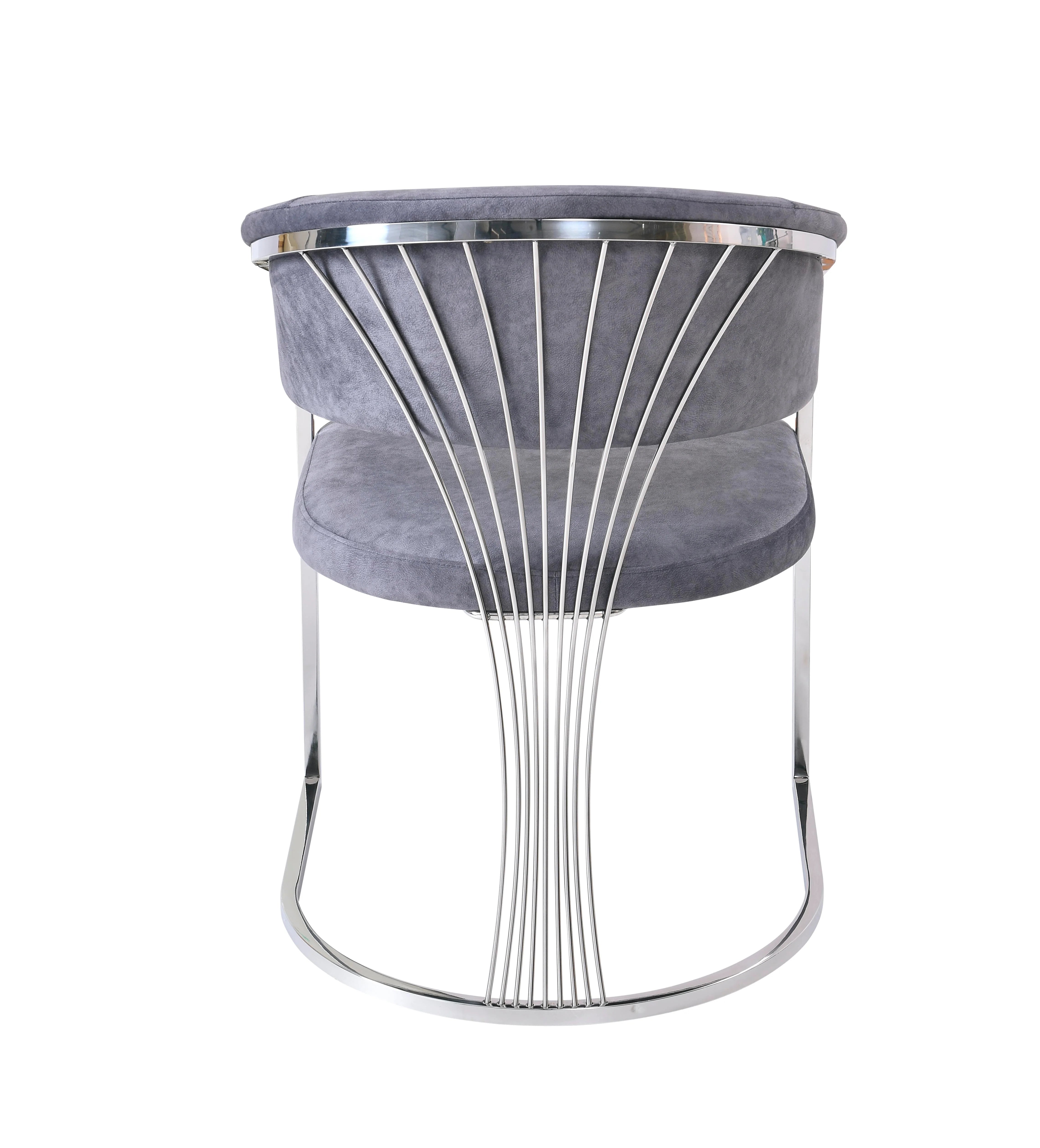 Luxury marble dining table set with comfortable grey upholstered chairs for contemporary Cambridge homes.