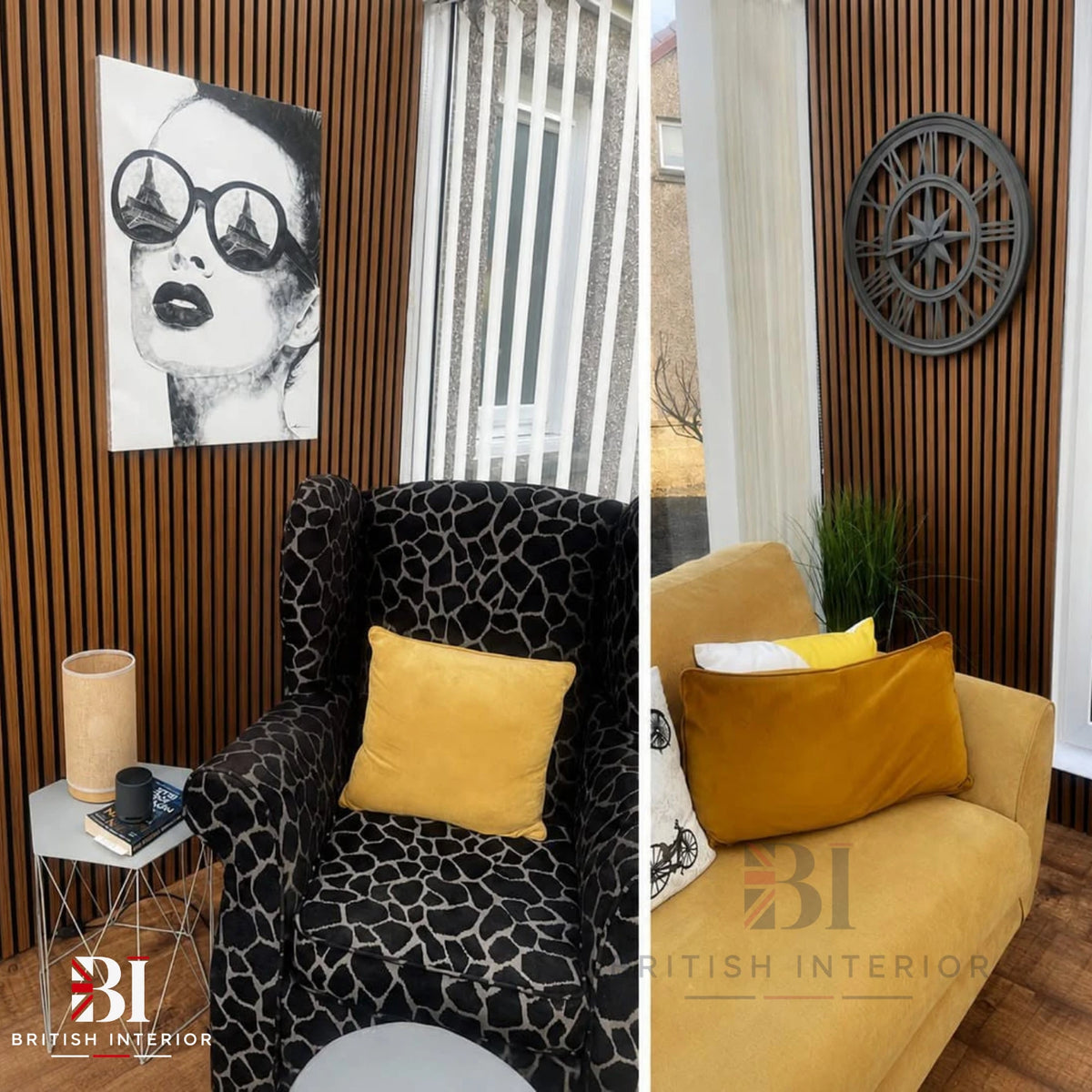 Teak Oak acoustic panel for a modern feature wall