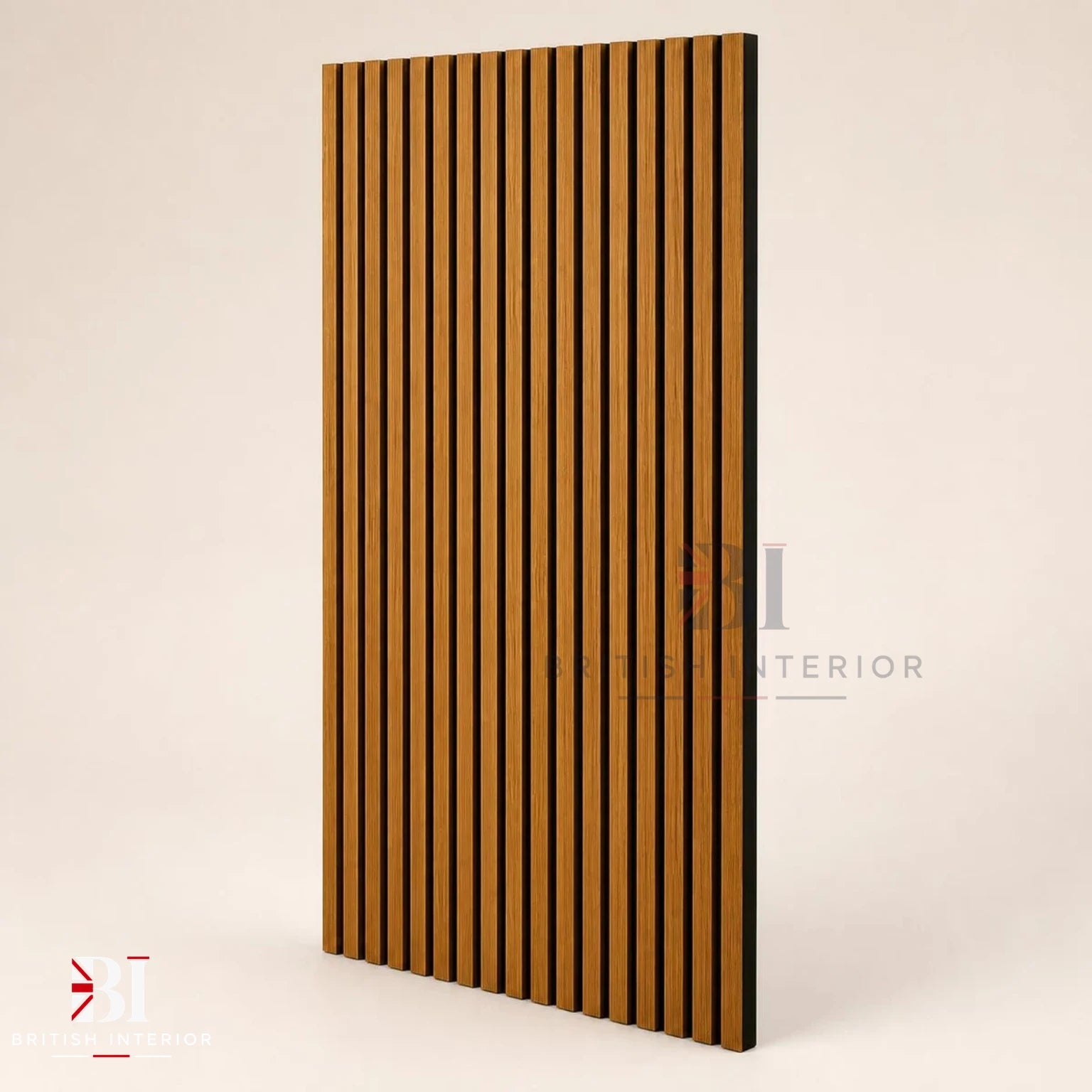 Teak Oak acoustic wall panel in a 240cm height format