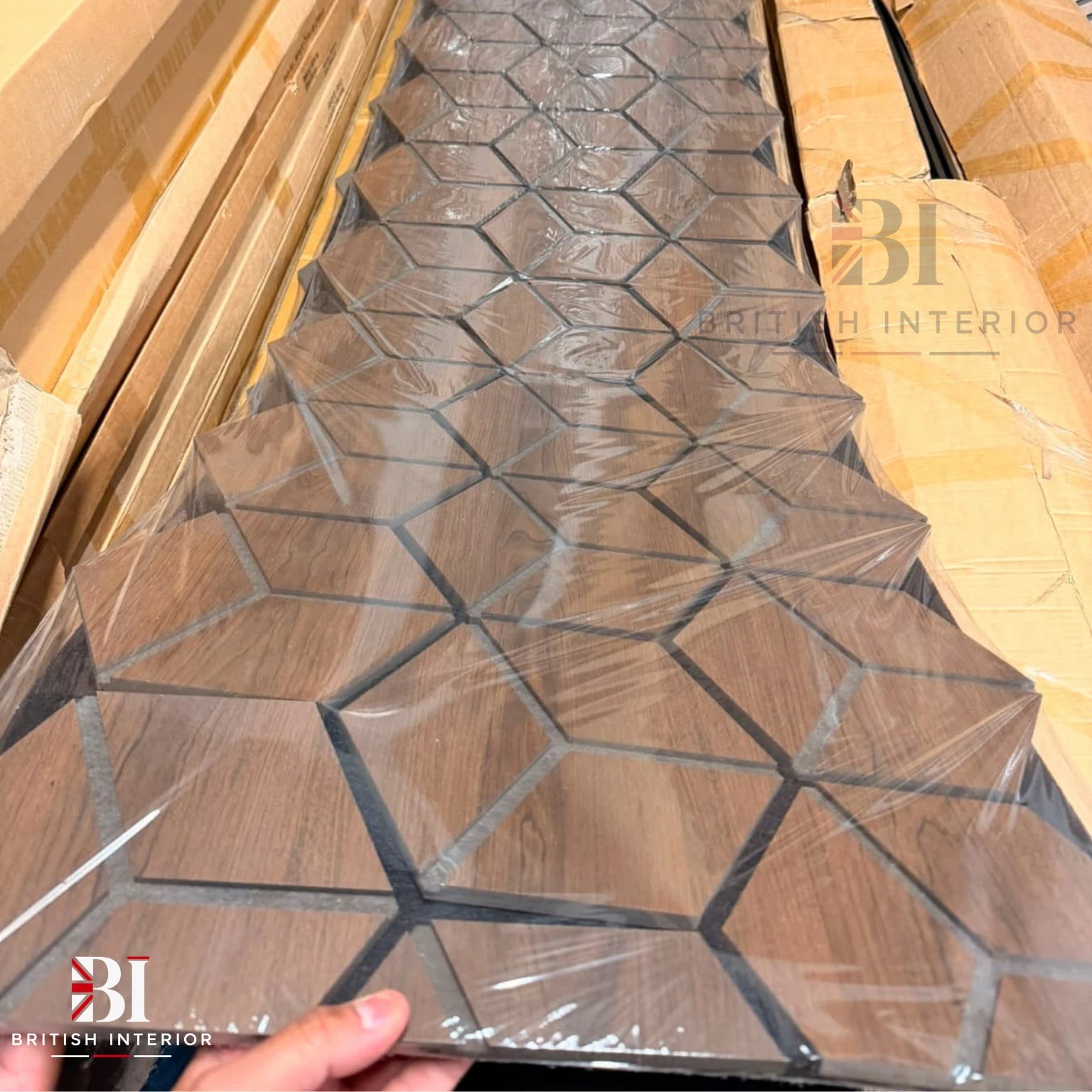 Walnut 240cm acoustic wall panelling