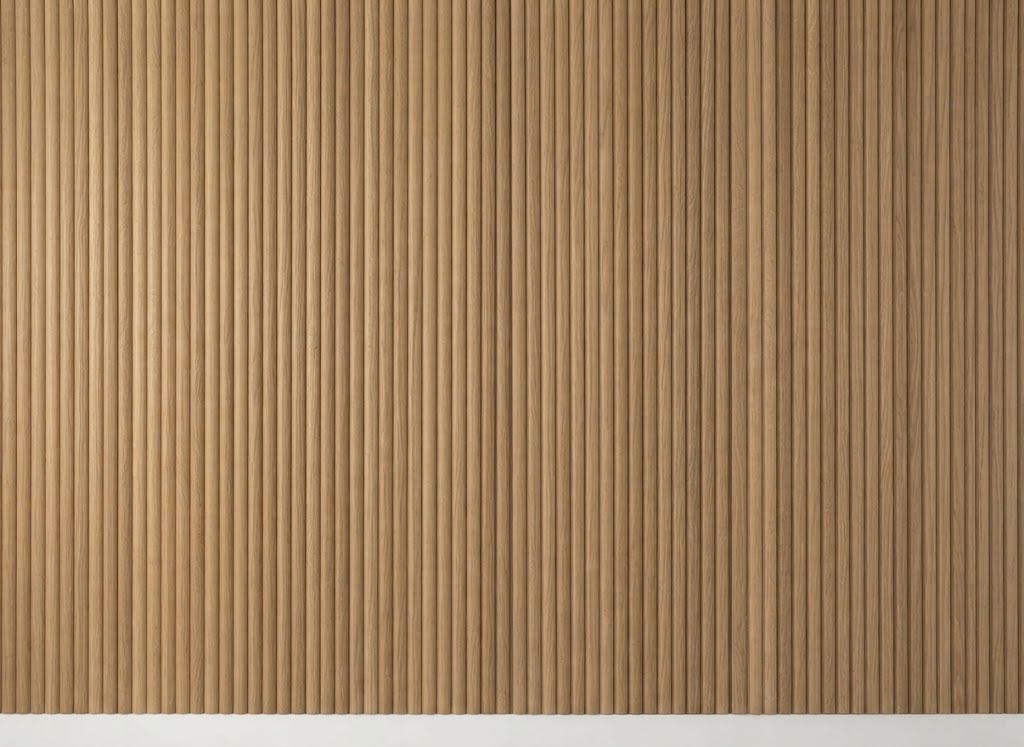 240cm Walnut Reed real wood veneer wall panel
